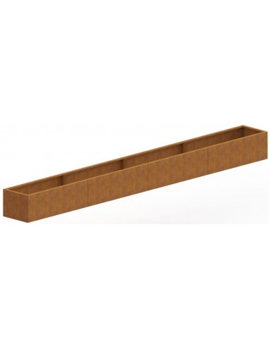Texas højbed uden bund H80 x B480 x D50 cm i corten stål