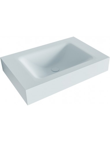 CLOUD væghængt håndvask 70 x 46 cm Solid surface - Babyblå