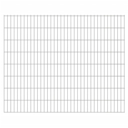 vidaXL havehegnspaneler 2D 2,008x1,63 m 22 m (total længde) sølvfarvet