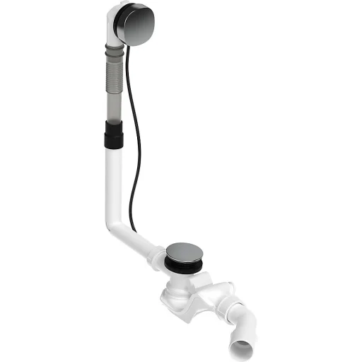 Duravit Quadroval af- & overløbssæt, afløb i fodenden, 530 mm