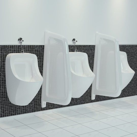 vidaXL vægophængt urinalafskærmning keramik hvid