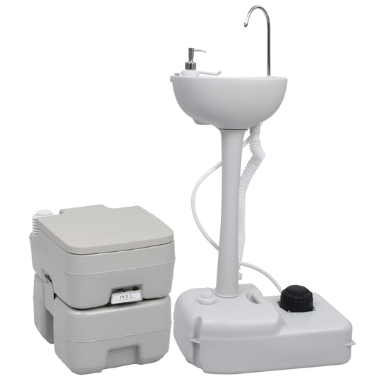 vidaXL transportabelt campingtoilet og håndvask
