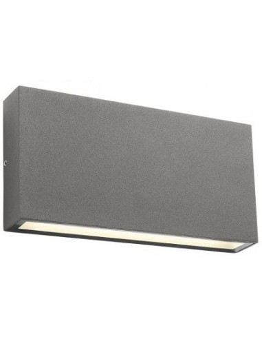 KAMAL Up-Down Væglampe i aluminium og glas B17,5 cm 1 x 12W SMD LED - Mat mørkegrå