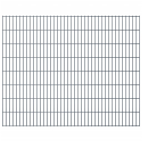 vidaXL havehegnspaneler 2D 2,008x1,63 m 22 m (total længde) grå