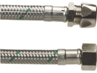 Tilsl.Sl 3/8 Lx10 500 mm DN8 - Softpex Koldt-varmt vand-rustfri flet