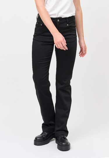 CRÉTON CRYolanda stay black jeans - straight fit (SORT 33 IN)