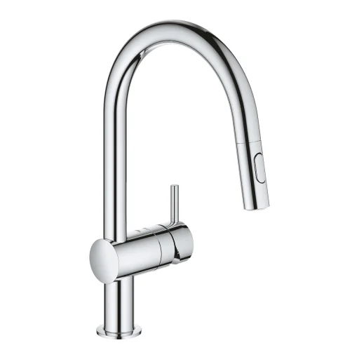 Grohe Minta køkkenarmatur m/kort pingreb & udtræk, krom