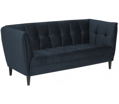 Jonna 2,5 personers sofa i velour B182 cm - Marineblå