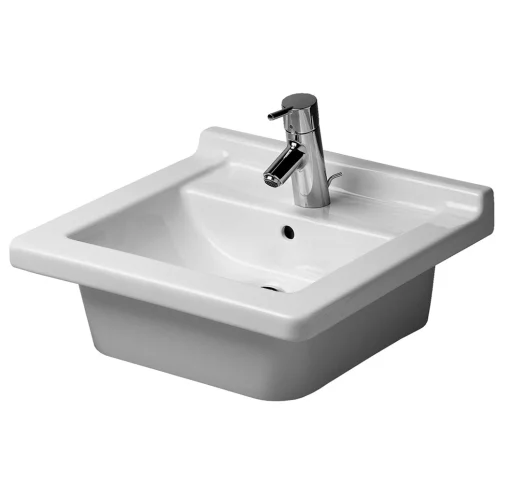 Starck 3 vask 48 cm med 3 hanehuller og wondergliss