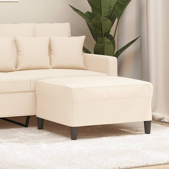 vidaXL fodskammel 70x55x41 cm velour cremefarvet