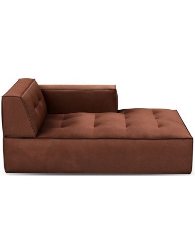 Brandon højrevendt daybed i velour 173 x 118 cm - Magnolia