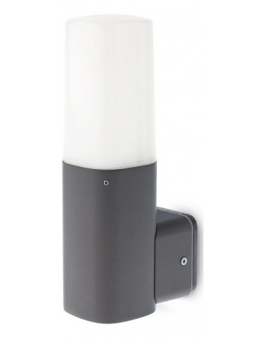 CRAYON Væglampe i aluminium og polycarbonat H25 cm 1 x E27 - Mat mørkegrå