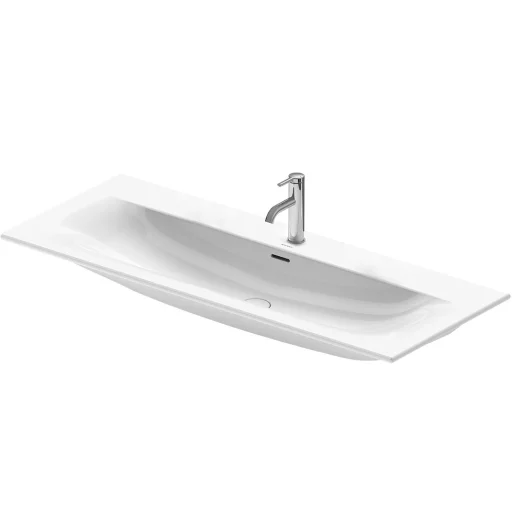 Duravit Viu håndvask 123x49 cm, m/WonderGliss, 2 hanehuller, hvid