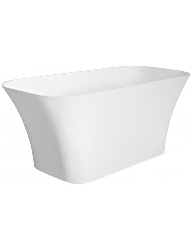 ASSOS Fritstående badekar 160 x 70 cm Mineralsten - Blank hvid/Krom