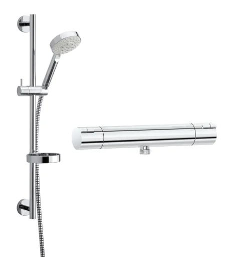Damixa Zero Brusearmatur m/Termostat inkl. Brusesæt, Krom