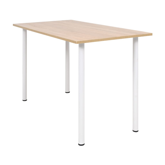 vidaXL spisebord 120x60x73 cm egetræsfarvet og hvid