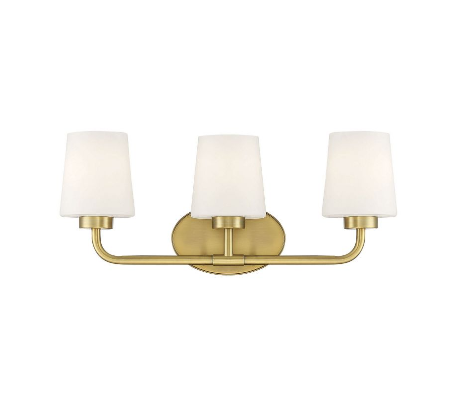 Capra 3 Badeværelseslampe B56 cm - Varm messing/Frostet hvid