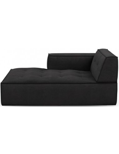 Brandon venstrevendt daybed i velour 173 x 118 cm - Mørkegrå