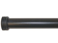 Milton forlængerrør 45x280mm - med gummimuffe, sort