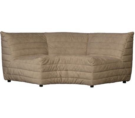 Moderne hjørnemodul sofa i velour B200 cm - Sand