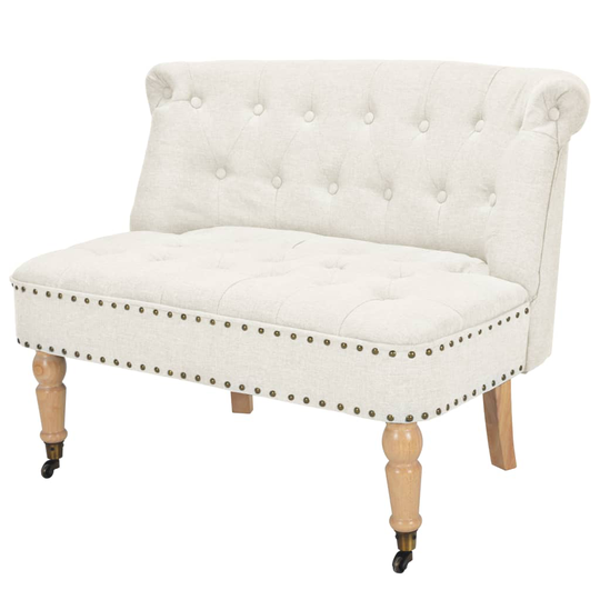 vidaXL tête-a-tête stof 94 x 67 x 76 cm hvid