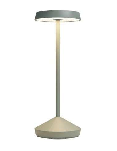 SOPHIE Trådløs udendørs bordlampe i aluminium H29,5 cm 1 x 2,2W SMD LED - Mat sagegrøn