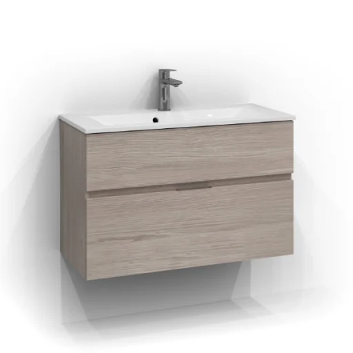 Svedbergs Forma Sans underskab, med greb, 80x35 cm, blond eg