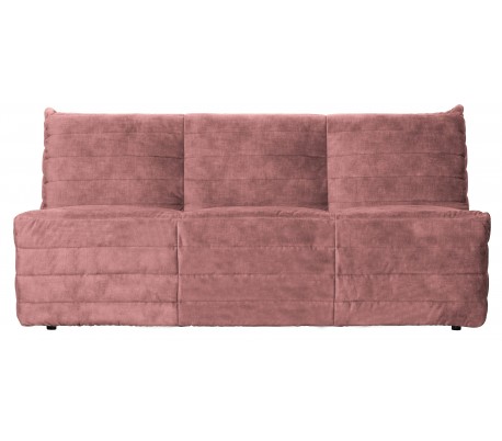 Moderne 2,5-personers sofa i velour 160 x 90 cm - Rosa