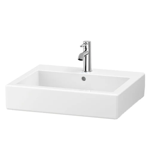 Vero vask 50 cm slebet kant uden hanehul med wondergliss