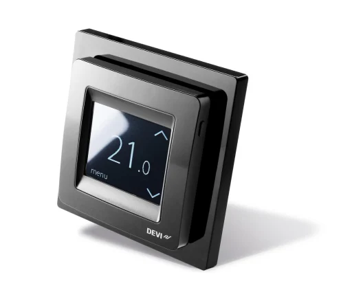 DEVIreg Touch Termostat med gulvføler, Design ramme, Sort