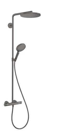 Hansgrohe Raindance Select S 240 1jet Powderrain brusesystem, børstet sort krom