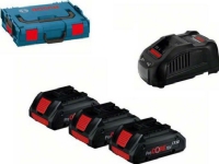 BOSCH 18V 3x4.0Ah GBA PROCORE BATTERI + oplader GAL1880CV + L-BOXX 102