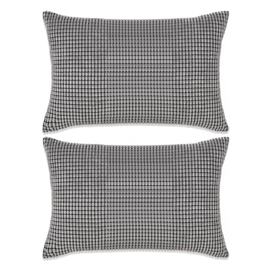 vidaXL pudesæt 2 stk. velour 40 x 60 cm grå