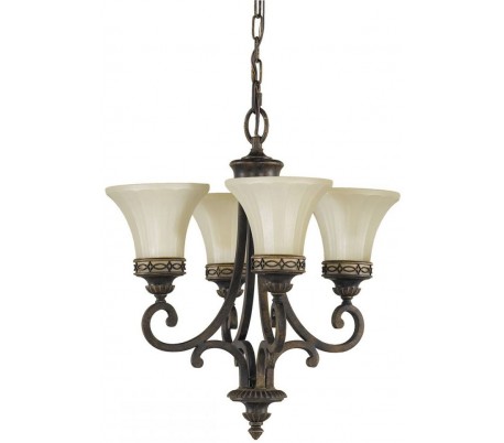Drawing Room Lysekrone Ø45,7 cm 4 x E27 - Rustik bronze