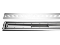Unidrain afløbsarmatursæt - 900mm vinyl m/rist/ramme st rf