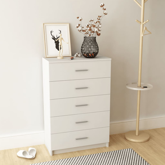 vidaXL opbevaringsskab spånplade 71 x 35 x 106 cm hvid