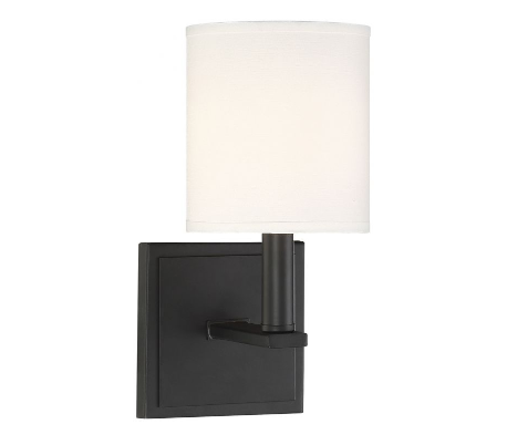 Waverly Væglampe H28 cm - Mat sort/Hvid