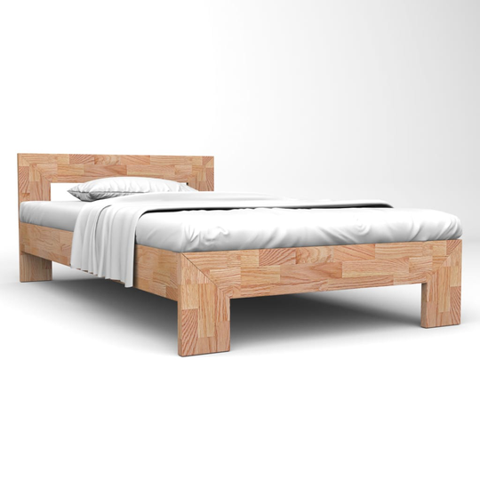vidaXL sengestel massivt egetræ 180 x 200 cm