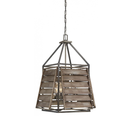 Hartberg 4 Loftlampe 52 x 52 cm - Antik gråsort/Rustik natur