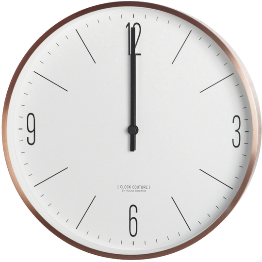 House Doctor Clock Couture vægur, gylden/hvid