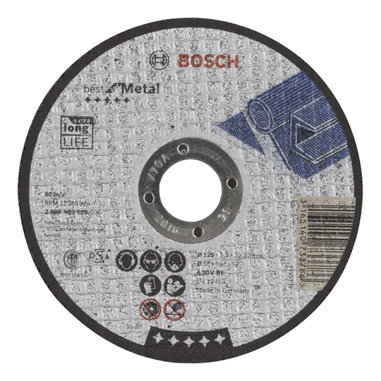 Bosch Skæreskive A30v B M 125x2,5mm Lige - 2608603526