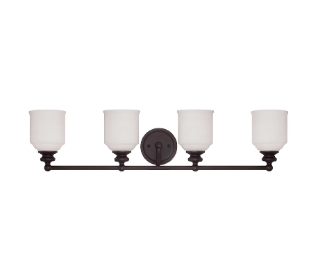 Melrose 4 Badeværelseslampe B85 cm - Antik bronze/Opalhvid