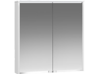 IFØ Spejlskab i lakeret hvid melamin. LED-belysning og IP44 godkendt 24 W. Højde x Bredde x Dybde: 674x600x177 mm.