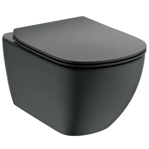 Ideal Standard Tesi væghængt toilet m/softclosesæde, sort