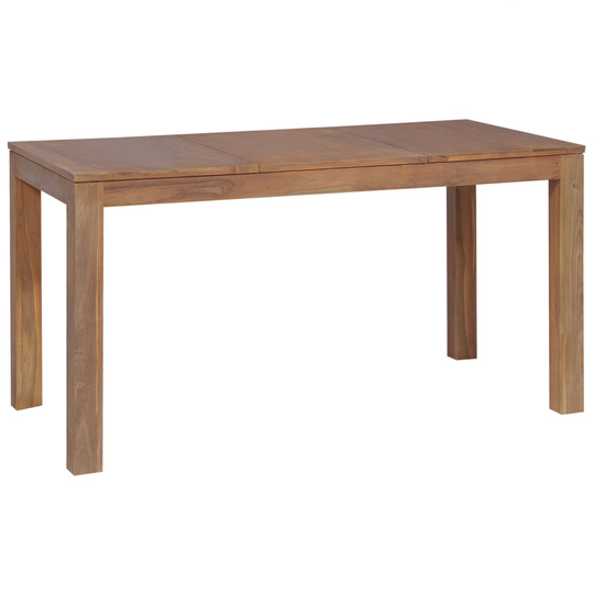vidaXL spisebord 140x70x76 cm massivt teaktræ naturlig finish