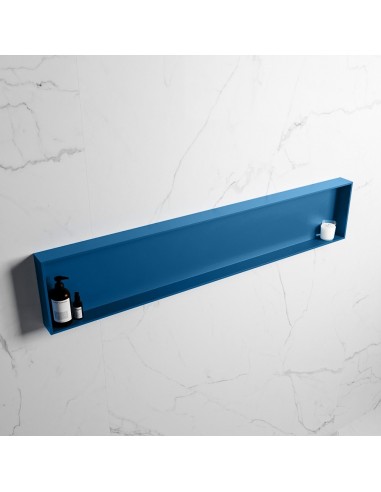 EASY hylde til badeværelset 149,5 x 29,5 cm Solid surface - Jeansblå