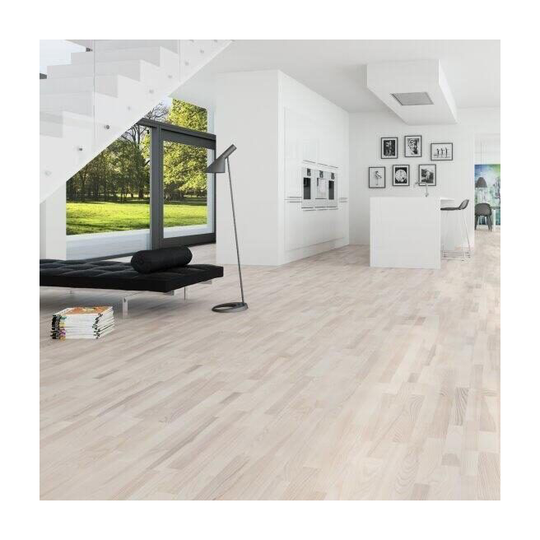 Moland Parquet Unique 22/5,2 Ask UV-hvid matlak 14962754 Classic Trægulv