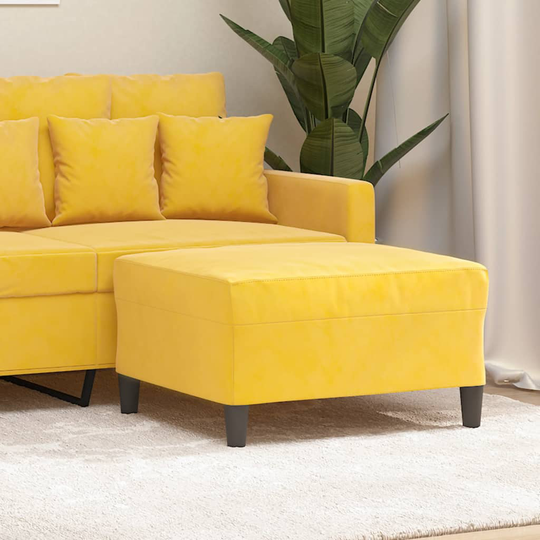 vidaXL fodskammel 70x55x41 cm velour gul