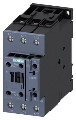 Kontaktor 80A 37KW 3P+1NO+1NC 230V AC skrue 3RT2038-1AP00