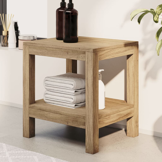 vidaXL badestol 45x35x45 cm massivt teaktræ